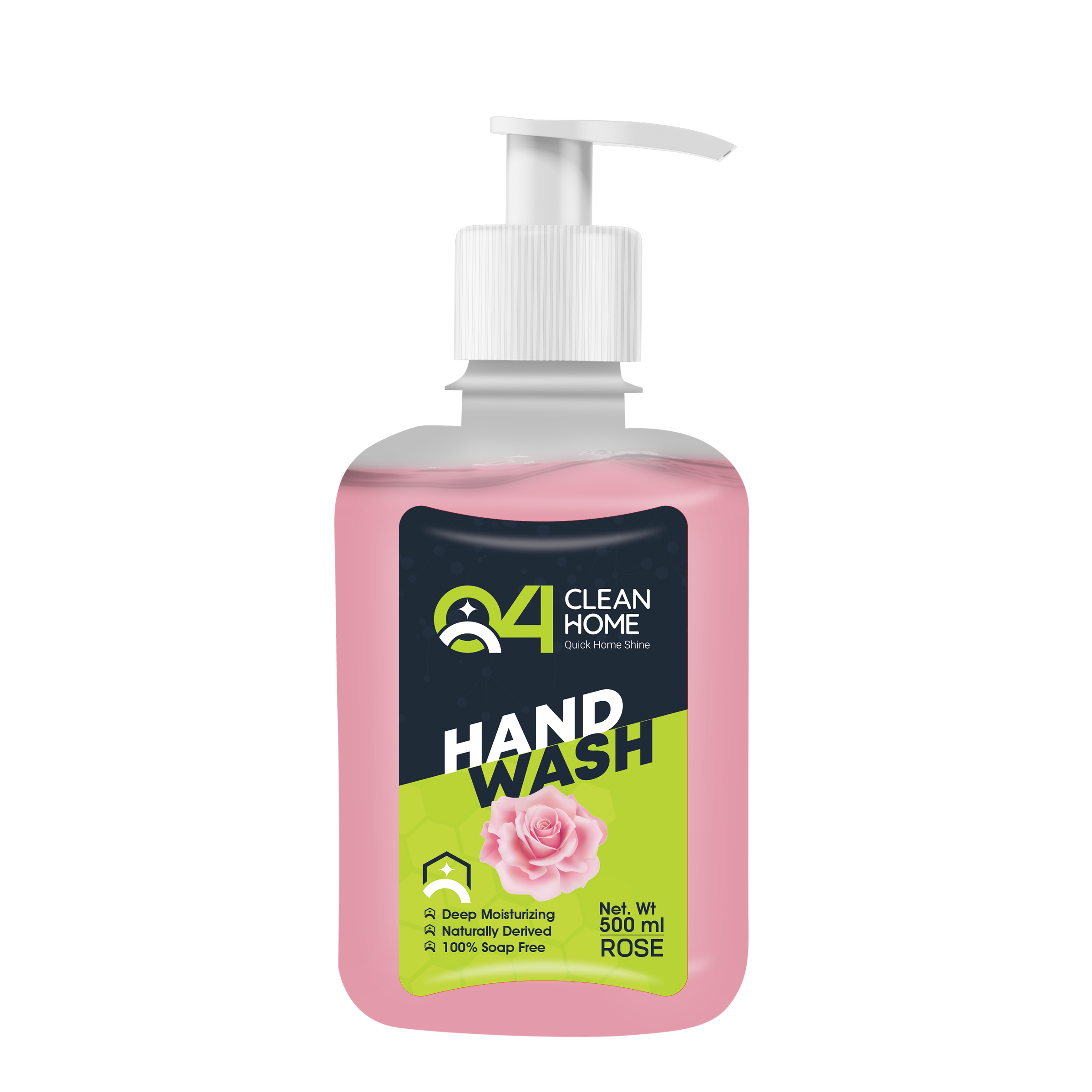 Q4Clean Home Hand Wash – Rose (500 ml)